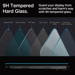 SZKŁO HARTOWANE SPIGEN GLAS.TR ”EZ FIT” 2-PACK IPHONE 16 PRO, 17, 17 PRO CLEAR