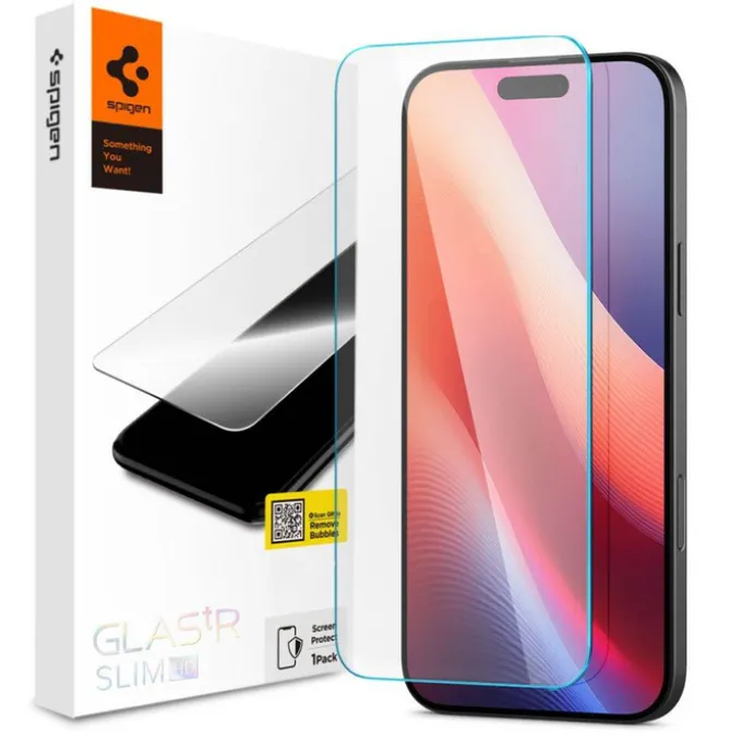 SZKŁO HARTOWANE SPIGEN GLAS.TR SLIM IPHONE 15 / 16 CLEAR