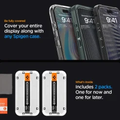 Szkło Hartowane Spigen Glas.tr ”ez Fit” Fc 2-pack iPhone 15 Pro Black