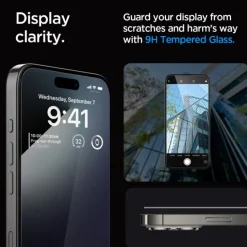 Szkło Hartowane Spigen Glas.tr ”ez Fit” Fc 2-pack iPhone 15 Pro Black