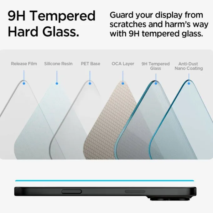 Szkło Hartowane Spigen Glas.tr ”ez Fit” 2-pack iPhone 16 / 15 Clear