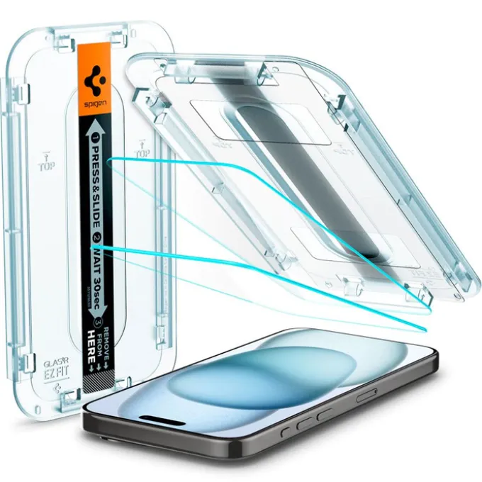 Szkło Hartowane Spigen Glas.tr ”ez Fit” 2-pack iPhone 16 / 15 Clear