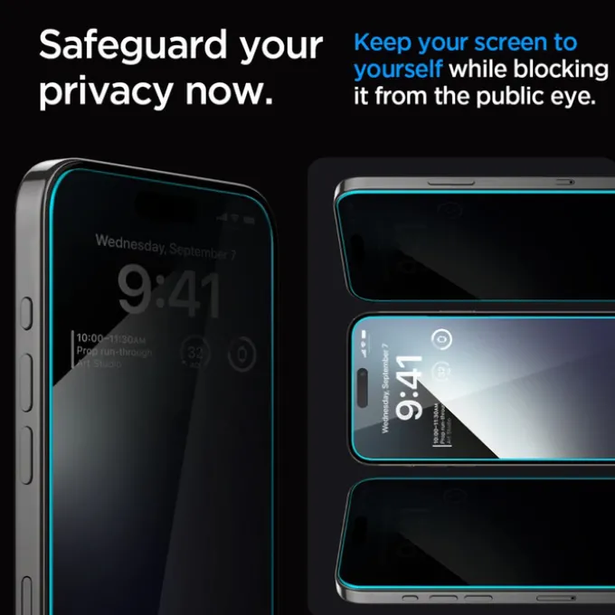 Szkło Hartowane Spigen Glas.tr ”ez Fit” 2-pack iPhone 15 Pro Privacy