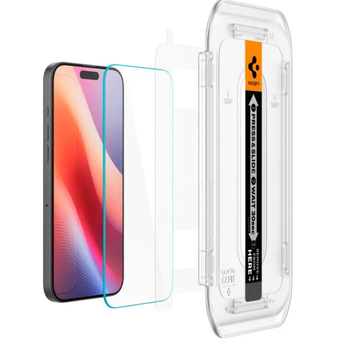SZKŁO HARTOWANE SPIGEN GLAS.TR ”EZ FIT” 2-PACK IPHONE 16 PRO MAX, 17 PRO MAX CLEAR