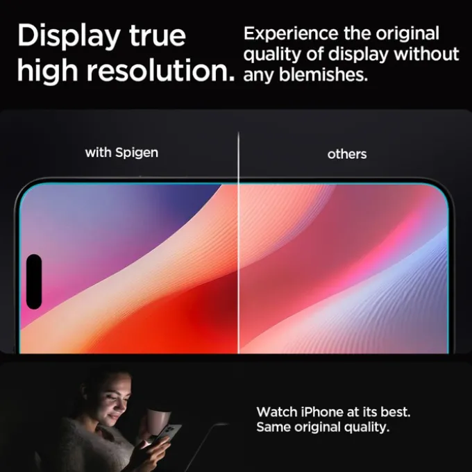 SZKŁO HARTOWANE SPIGEN GLAS.TR ”EZ FIT” 2-PACK IPHONE 16 PRO MAX, 17 PRO MAX CLEAR