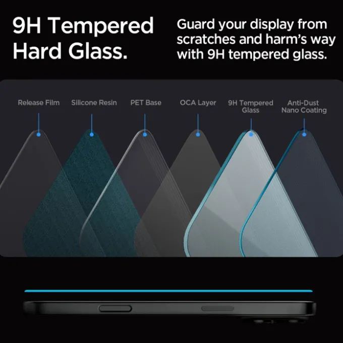 SZKŁO HARTOWANE SPIGEN GLAS.TR ”EZ FIT” 2-PACK IPHONE 16 PRO MAX, 17 PRO MAX CLEAR