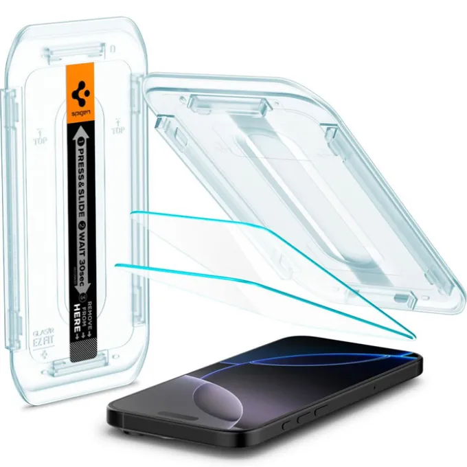 SZKŁO HARTOWANE SPIGEN GLAS.TR ”EZ FIT” 2-PACK IPHONE 16 PRO MAX, 17 PRO MAX CLEAR