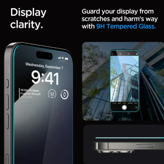 Szkło Hartowane Spigen Glas.tr ”ez Fit” 2-pack iPhone 15 Pro Clear