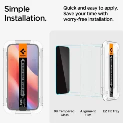 Szkło Hartowane Spigen Glas.tr ”ez Fit” 2-pack iPhone 15 /16 Privacy