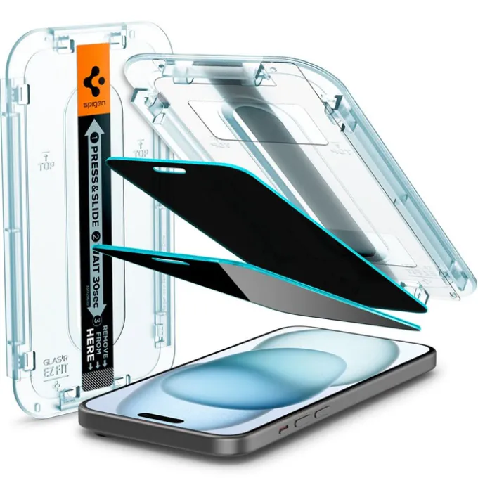 Szkło Hartowane Spigen Glas.tr ”ez Fit” 2-pack iPhone 15 /16 Privacy