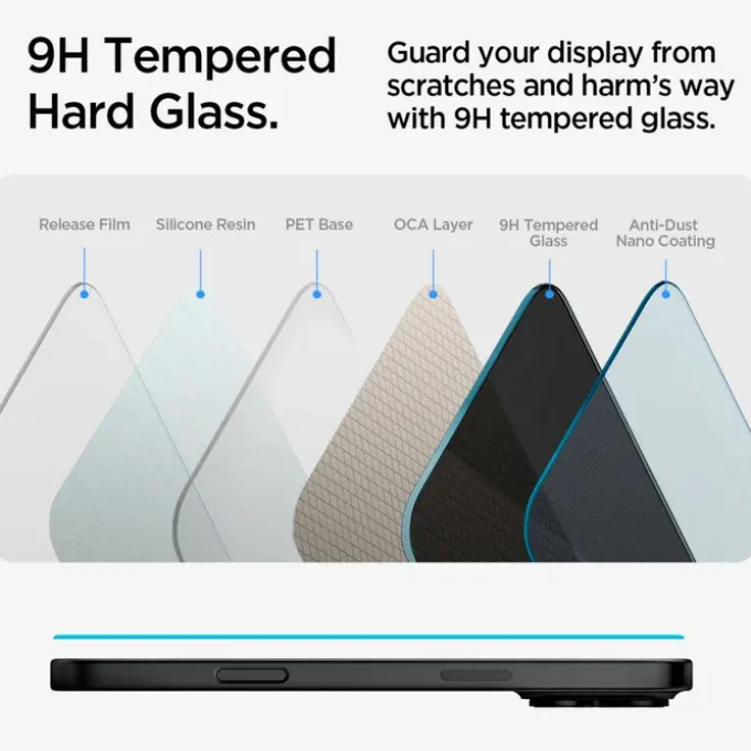 Szkło Hartowane Spigen Glas.tr ”ez Fit” 2-pack iPhone 15 /16 Privacy