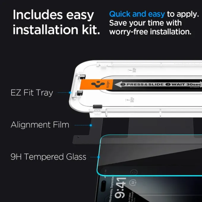 Szkło Hartowane Spigen Glas.tr ”ez Fit” 2-pack iPhone 15 /16 Privacy