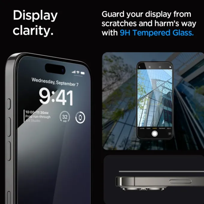 Szkło Hartowane Spigen Glas.tr ”ez Fit” Fc 2-pack iPhone 15 Pro Max Black
