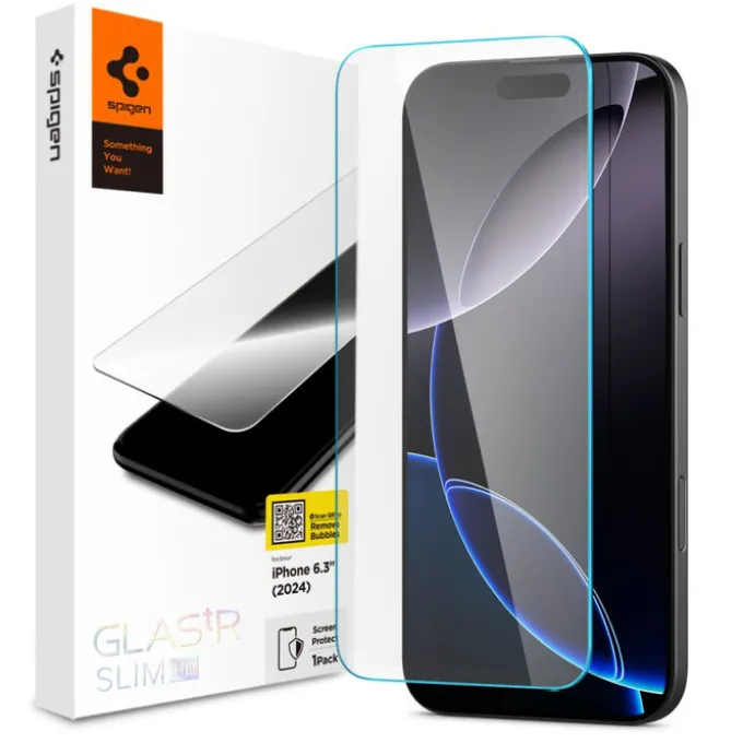 SZKŁO HARTOWANE SPIGEN GLAS.TR SLIM IPHONE 16 PRO MAX CLEAR