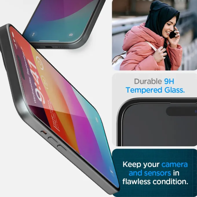 Szkło Hartowane Spigen Glas.tr ”ez Fit” Fc iPhone 15 Black