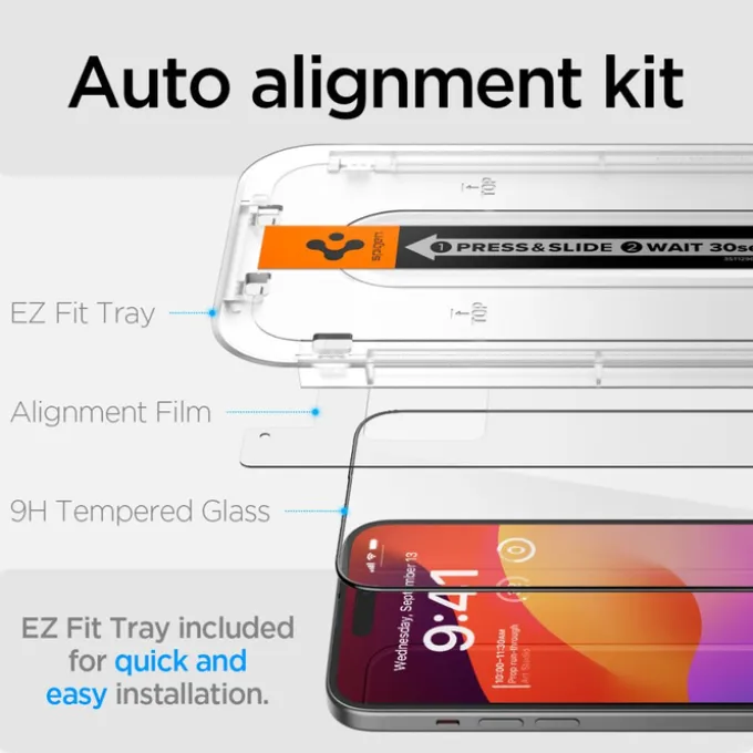 Szkło Hartowane Spigen Glas.tr ”ez Fit” Fc 2-pack iPhone 15 Plus Black