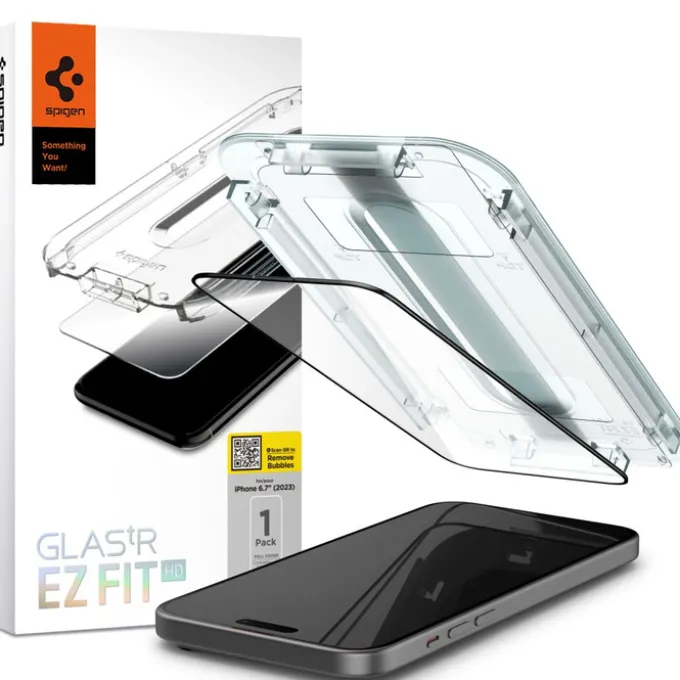 Szkło Hartowane Spigen Glas.tr ”ez Fit” Fc iPhone 15 Plus Black