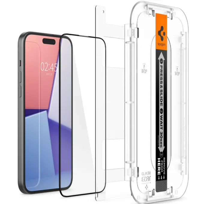 Szkło Hartowane Spigen Glas.tr ”ez Fit” Fc iPhone 15 Plus Black