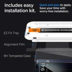 Szkło Hartowane Spigen Glas.tr ”ez Fit” Fc iPhone 15 Pro Max Black