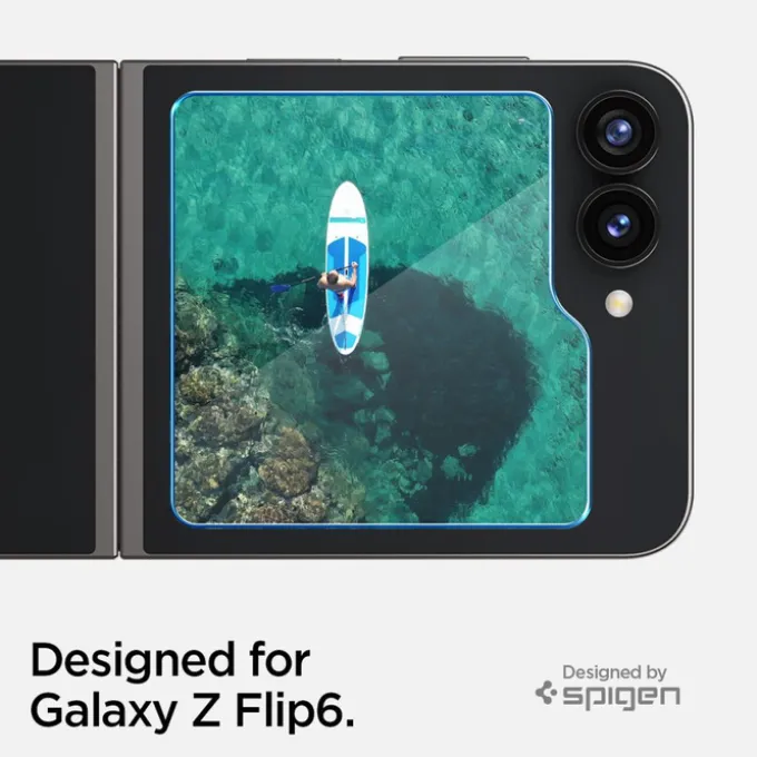 SZKŁO HARTOWANE SPIGEN GLAS.TR ”EZ FIT” 2-PACK GALAXY Z FLIP 6 / 7 FE CLEAR