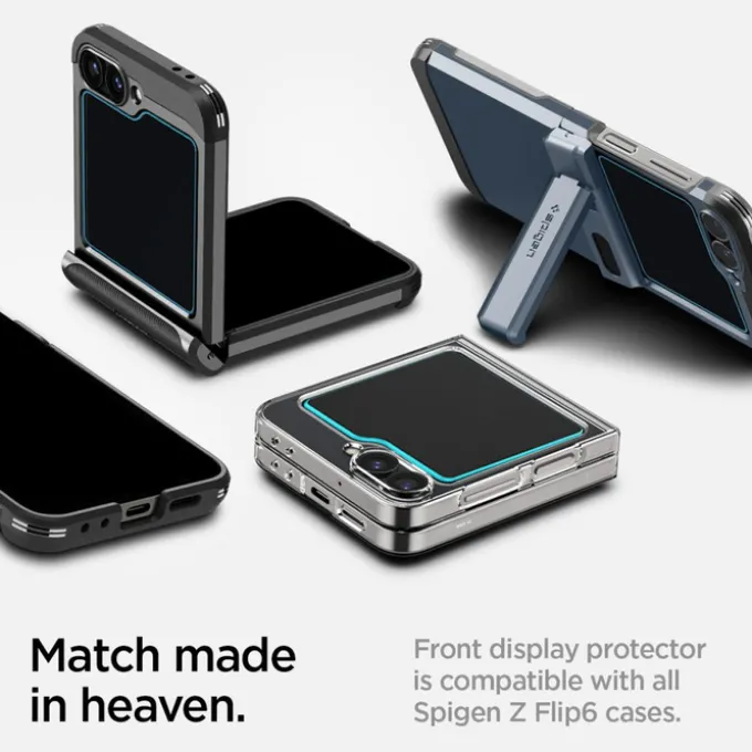 SZKŁO HARTOWANE SPIGEN GLAS.TR ”EZ FIT” 2-PACK GALAXY Z FLIP 6 / 7 FE CLEAR
