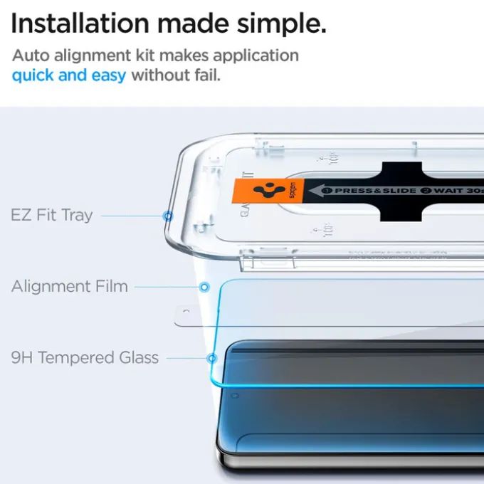 Szkło Hartowane Spigen Glas.tr ”ez Fit” 2-pack Samsung Galaxy S25+ Plus / S24+ Plus Clear