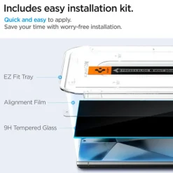 SZKŁO HARTOWANE SPIGEN GLAS.TR ”EZ FIT” 2-PACK GALAXY S24 ULTRA PRIVACY