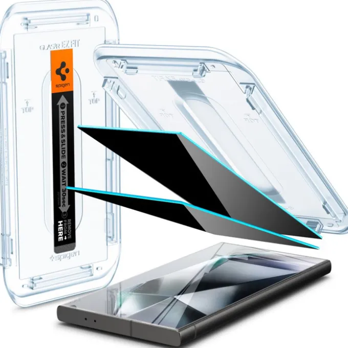 SZKŁO HARTOWANE SPIGEN GLAS.TR ”EZ FIT” 2-PACK GALAXY S24 ULTRA PRIVACY