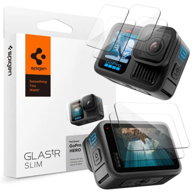 SZKŁO HARTOWANE SPIGEN GOPRO HERO 13 GLAS.TR SLIM 2-SET CLEAR