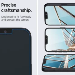 Szkło Hartowane SPIGEN iPhone 17E / 16E / 14 / 13 Pro / 13 Glas.Tr ”ez Fit” 2-Pack