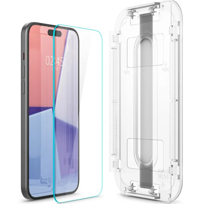 Szkło Hartowane Spigen iPhone 16 Plus / 15 Plus Glas.tr ”ez Fit” 2-pack