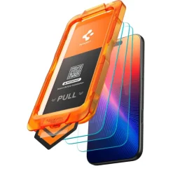 SZKŁO HARTOWANE SPIGEN IPHONE 17 PRO ALM GLAS.TR SLIM 3-PACK CLEAR