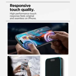 SZKŁO HARTOWANE SPIGEN IPHONE 17 PRO MAX ALM GLAS.TR SLIM 3-PACK CLEAR