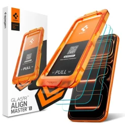SZKŁO HARTOWANE SPIGEN IPHONE 17 PRO MAX ALM GLAS.TR SLIM 3-PACK CLEAR