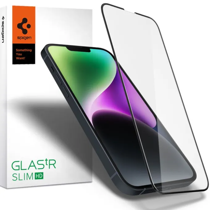 Szkło Hartowane SPIGEN iPhone 17E / 16E / 14 / 13 Pro / 13 Glass Fc Full Cover Black