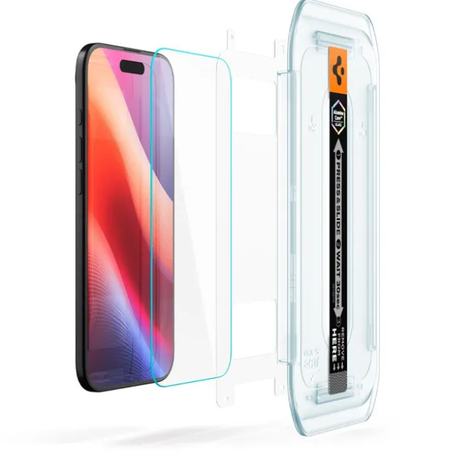 SZKŁO HARTOWANE SPIGEN IPHONE 17 AIR GLAS.TR ”EZ FIT” 2-PACK CLEAR