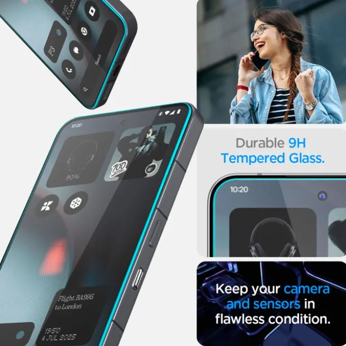 SZKŁO HARTOWANE SPIGEN NOTHING PHONE 3 GLAS.TR ”EZ FIT” 2-PACK CLEAR