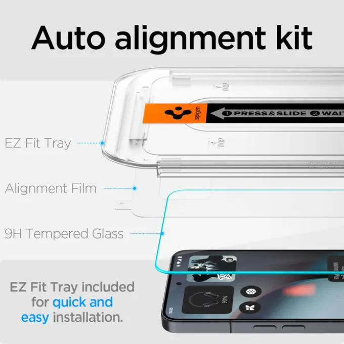 SZKŁO HARTOWANE SPIGEN NOTHING PHONE 3 GLAS.TR ”EZ FIT” 2-PACK CLEAR