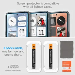 SZKŁO HARTOWANE SPIGEN NOTHING PHONE 3 GLAS.TR ”EZ FIT” 2-PACK CLEAR