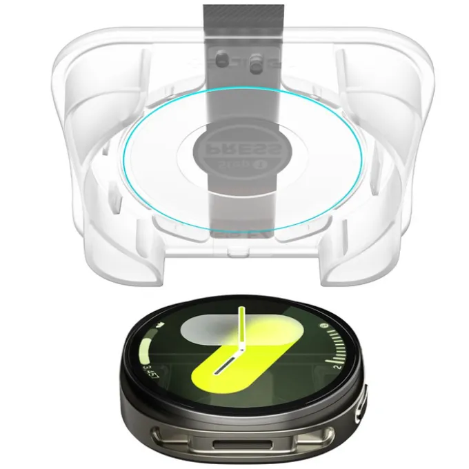 SZKŁO HARTOWANE SPIGEN SAMSUNG GALAXY WATCH 8 44 MM GLAS.TR ”EZ-FIT” 2-PACK CLEAR