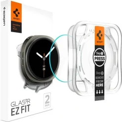 SZKŁO HARTOWANE SPIGEN SAMSUNG GALAXY WATCH 8 44 MM GLAS.TR ”EZ-FIT” 2-PACK CLEAR