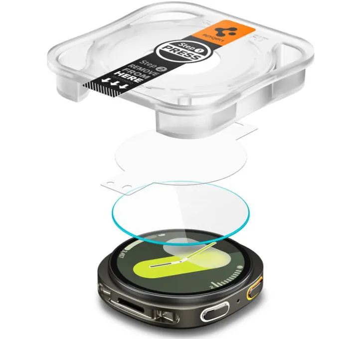 SZKŁO HARTOWANE SPIGEN SAMSUNG GALAXY WATCH 8 44 MM GLAS.TR ”EZ-FIT” 2-PACK CLEAR