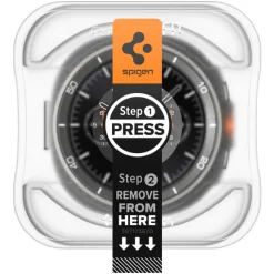 SZKŁO HARTOWANE SPIGEN SAMSUNG GALAXY WATCH 8 CLASSIC 46 MM GLAS.TR ”EZ-FIT” 2-PACK CLEAR