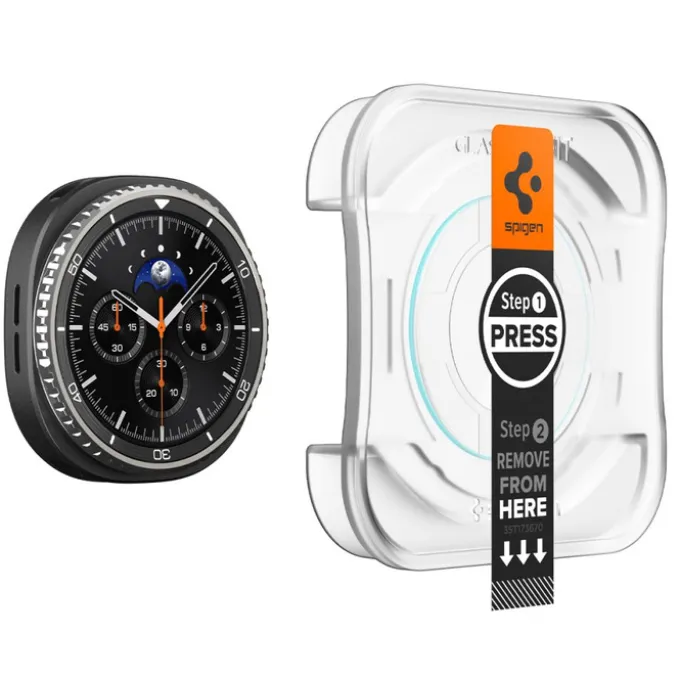 SZKŁO HARTOWANE SPIGEN SAMSUNG GALAXY WATCH 8 CLASSIC 46 MM GLAS.TR ”EZ-FIT” 2-PACK CLEAR