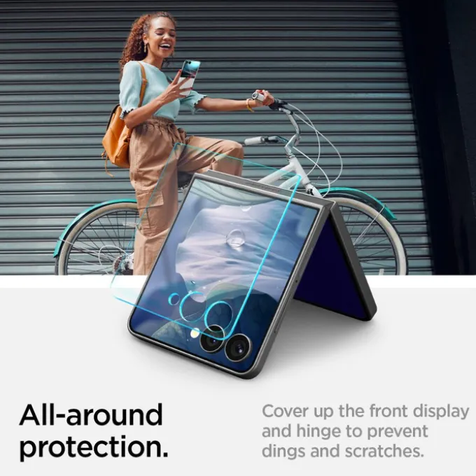 SZKŁO HARTOWANE SPIGEN SAMSUNG GALAXY Z FLIP 7 GLAS.TR ”EZ FIT” HD 2-PACK CLEAR