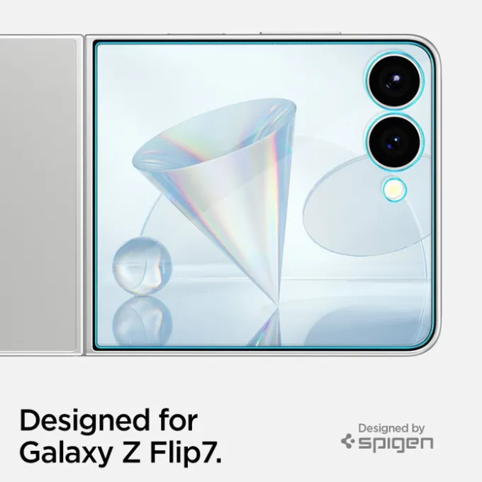SZKŁO HARTOWANE SPIGEN SAMSUNG GALAXY Z FLIP 7 GLAS.TR ”EZ FIT” HD 2-PACK CLEAR
