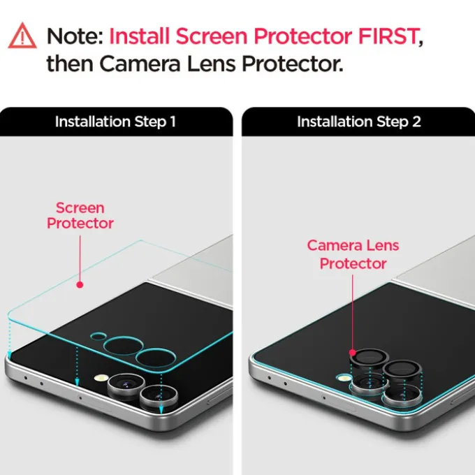 SZKŁO HARTOWANE SPIGEN SAMSUNG GALAXY Z FLIP 7 GLAS.TR ”EZ FIT” HD 2-PACK CLEAR