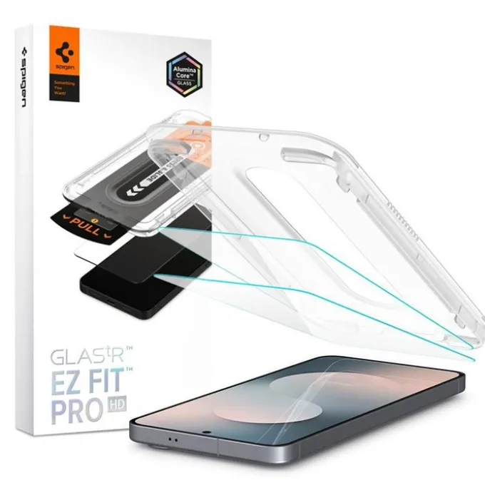 SZKŁO HARTOWANE SPIGEN SAMSUNG GALAXY S25 FE GLAS.TR ”EZ FIT PRO” 2-PACK CLEAR