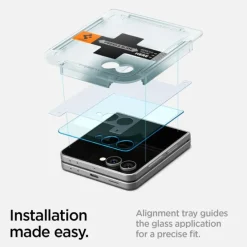SZKŁO HARTOWANE SPIGEN SAMSUNG GALAXY Z FLIP 7 GLAS.TR ”EZ FIT” HD CLEAR