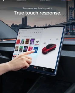 SZKŁO HARTOWANE SPIGEN TESLA MODEL Y 2025/2026 MODEL 3 2024/2025/2026 EZ FIT CLEAR TRANSPARENT 15.4